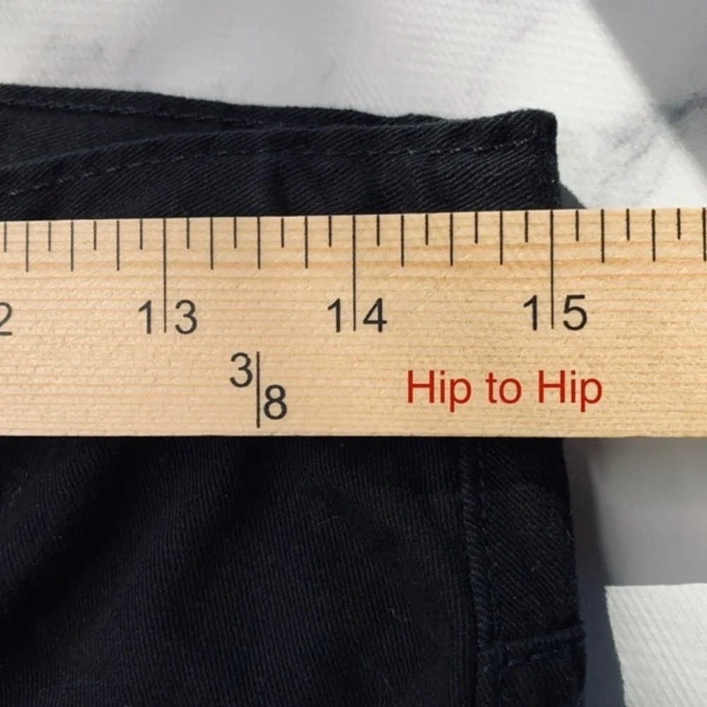 Arizona Adjustable Waist Black Flare Jeans Plus Sz